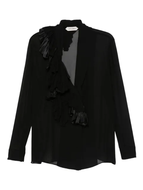 Alberta Ferretti ruffled long-sleeve blouse