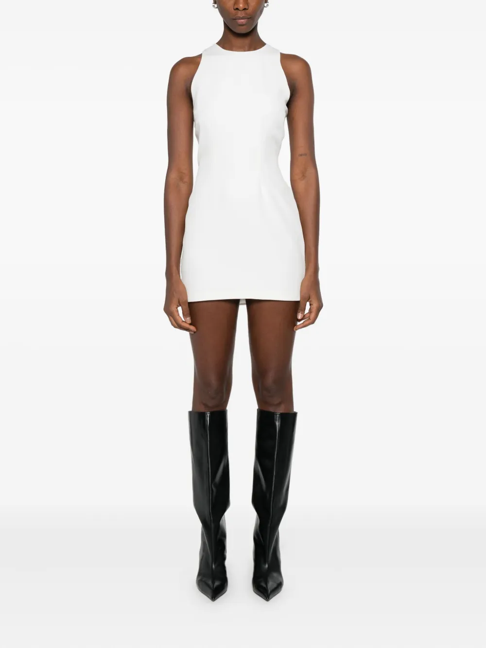 Feather-Trim Dress