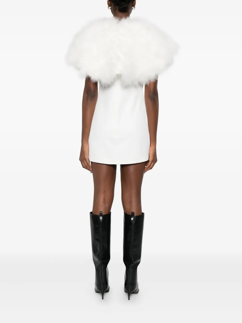 Giuseppe Di Morabito Feather-trim Dress In White