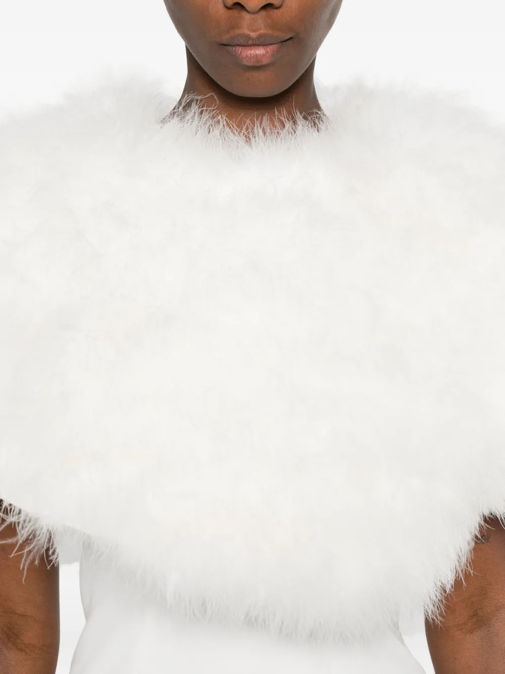 Giuseppe Di Morabito Feather-trim Dress In White