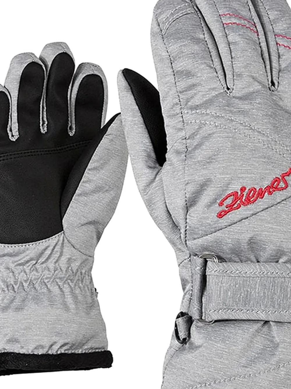 ZIENER Handschoenen met geborduurd logo - Grijs