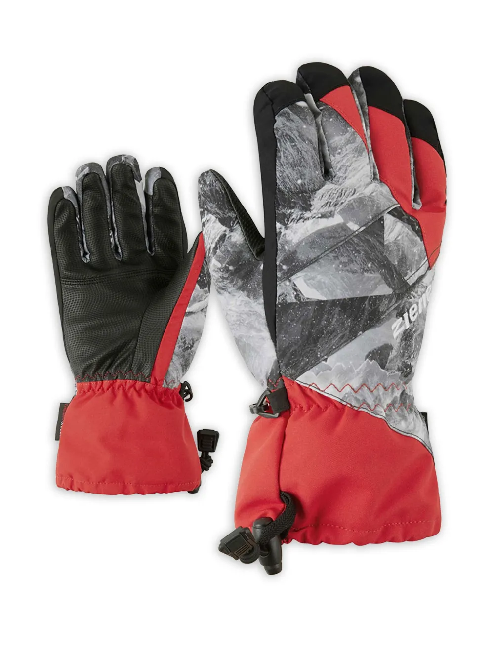 ZIENER guantes con estampado abstracto | gris | Image 1