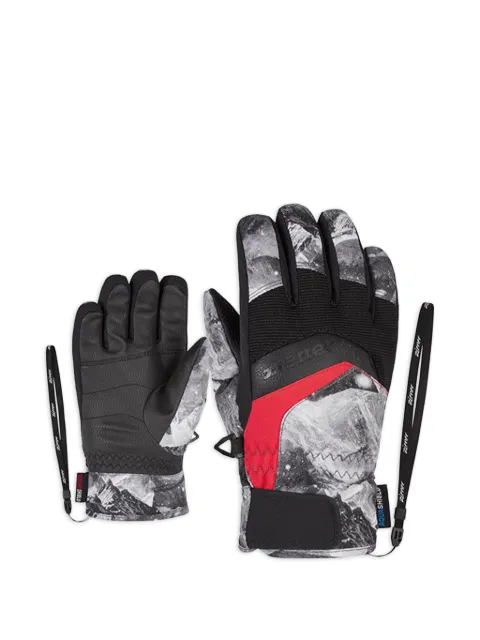 ZIENER guantes con estampado abstracto