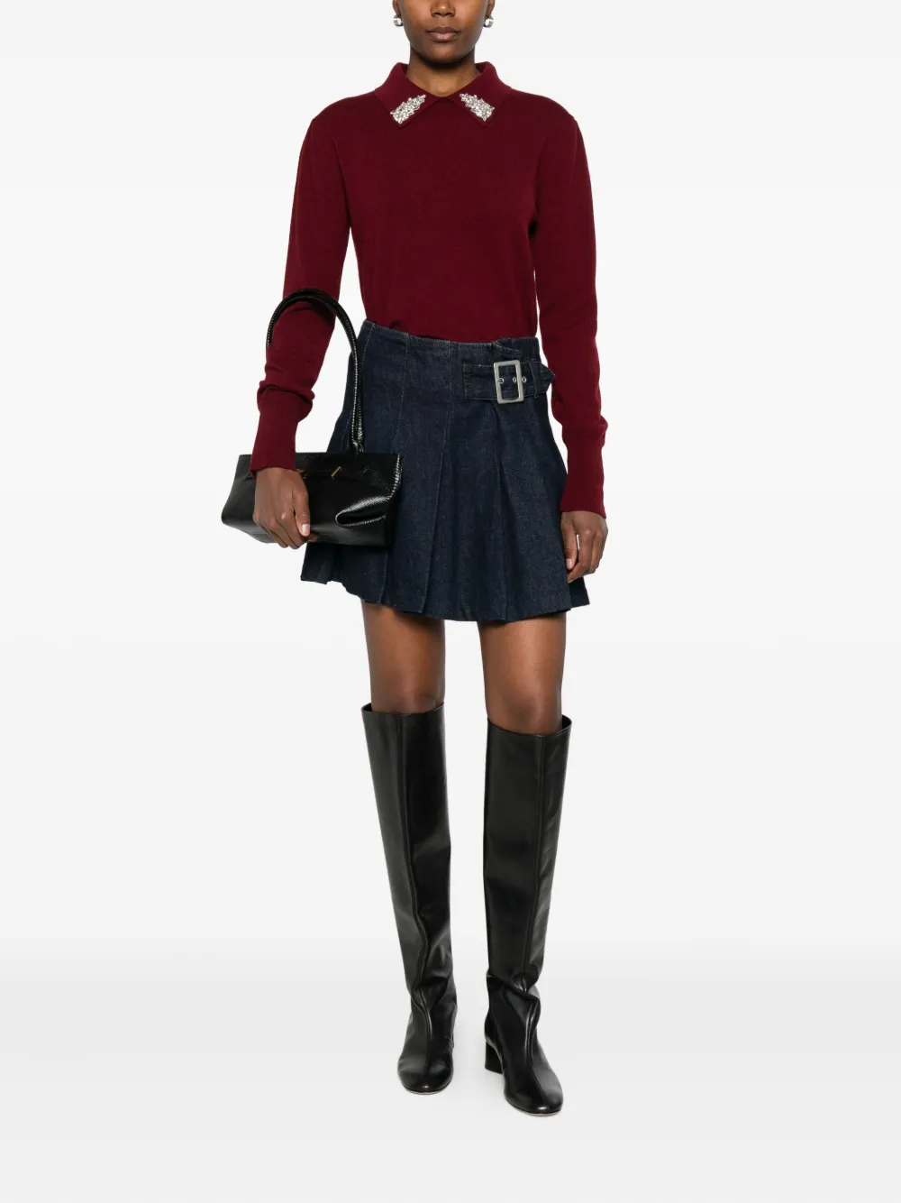 CHIARA BONI La Petite Robe crystal-embellished Sweater | Red | FARFETCH UK