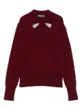 CHIARA BONI La Petite Robe crystal-embellished sweater - Red