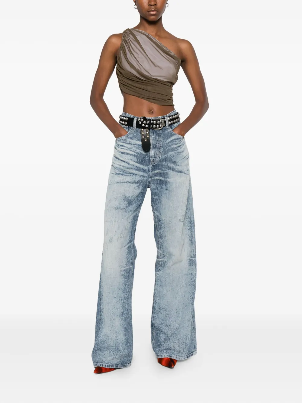 Diesel 1996 D-SIRE gerafelde jeans - Blauw