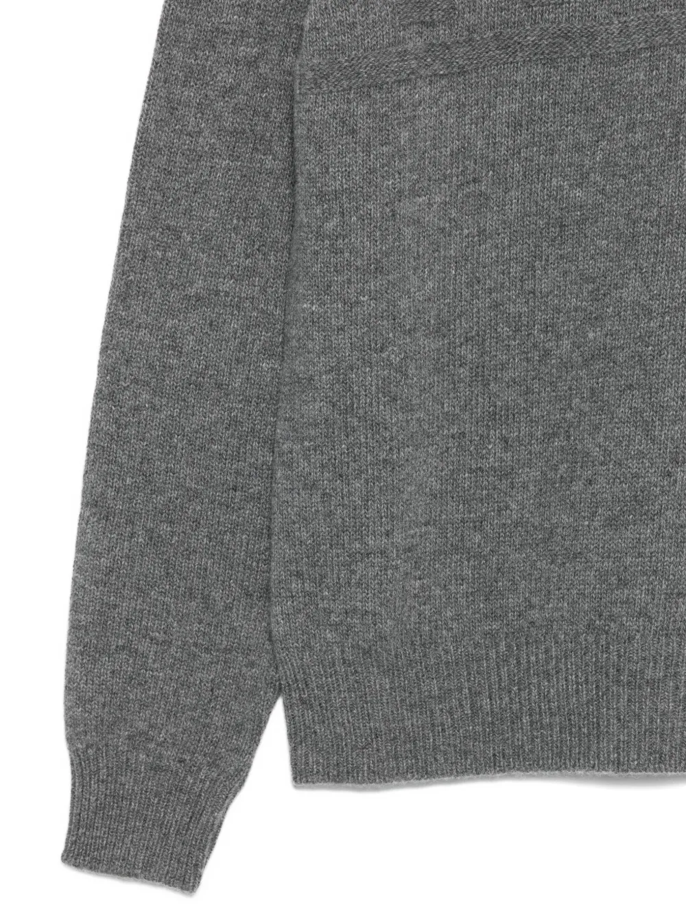 Herno Logo-embossed Crew-neck Sweater In Gray