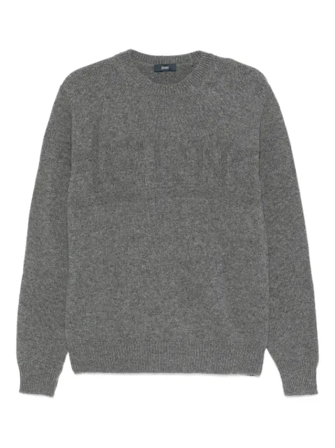 Herno logo-embossed crew-neck sweater