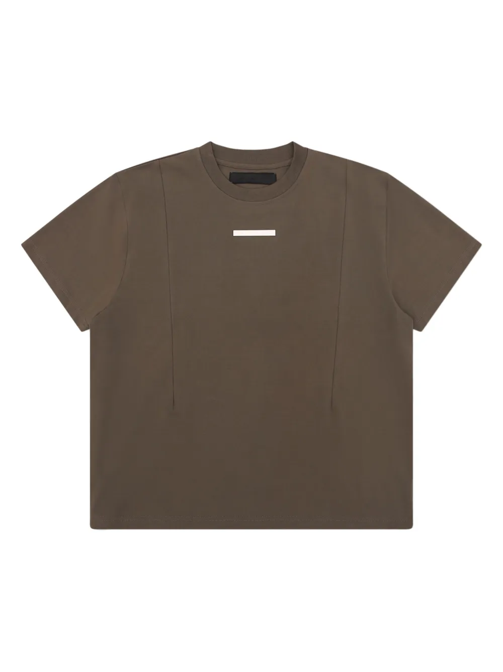 HELIOT EMIL  metal-plaque cotton T-shirt | Brown | Image 1