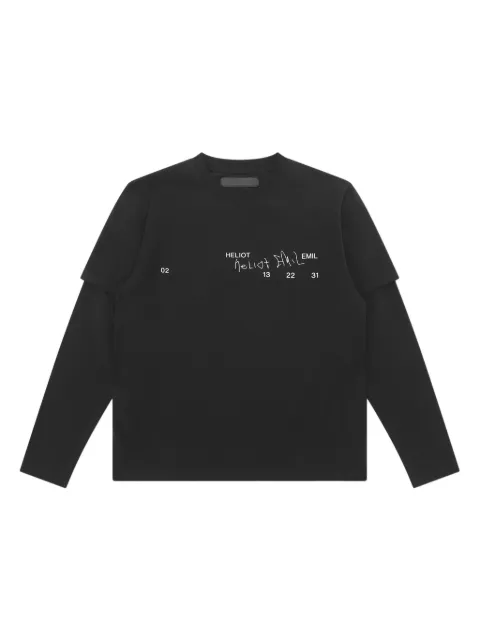 HELIOT EMIL graphic-print cotton double-layer T-shirt 