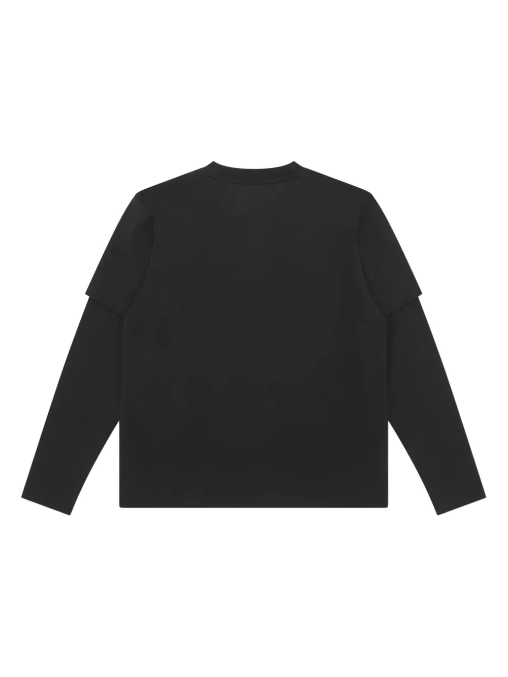 HELIOT EMIL Katoenen gelaagde T-shirt met grafische print - Zwart
