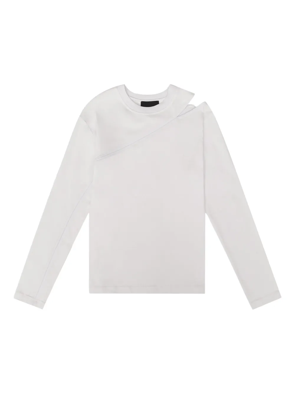HELIOT EMIL diagonal-seam long-sleeve T-shirt | White | Image 1