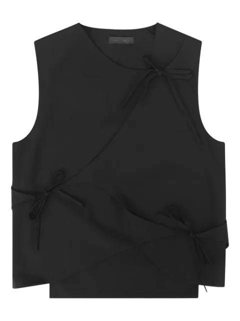 HELIOT EMIL tie-fastening layered vest