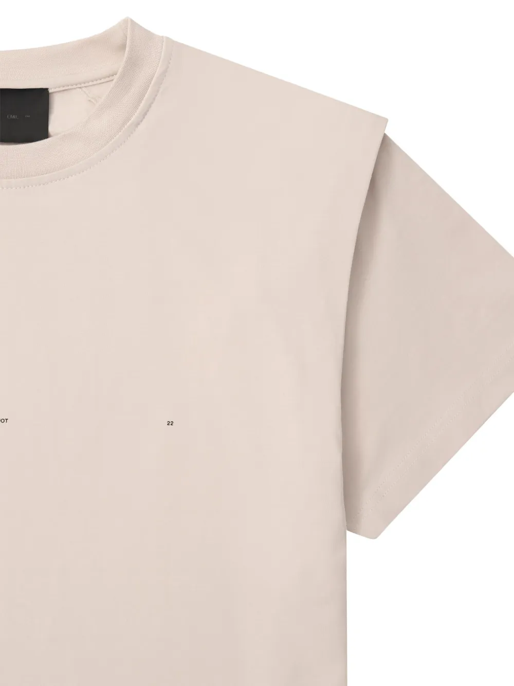 HELIOT EMIL Katoenen T-shirt met verlaagde schouders Beige