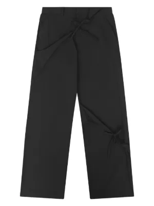 HELIOT EMIL レイヤードディテール パンツ | ブラック | FARFETCH JP