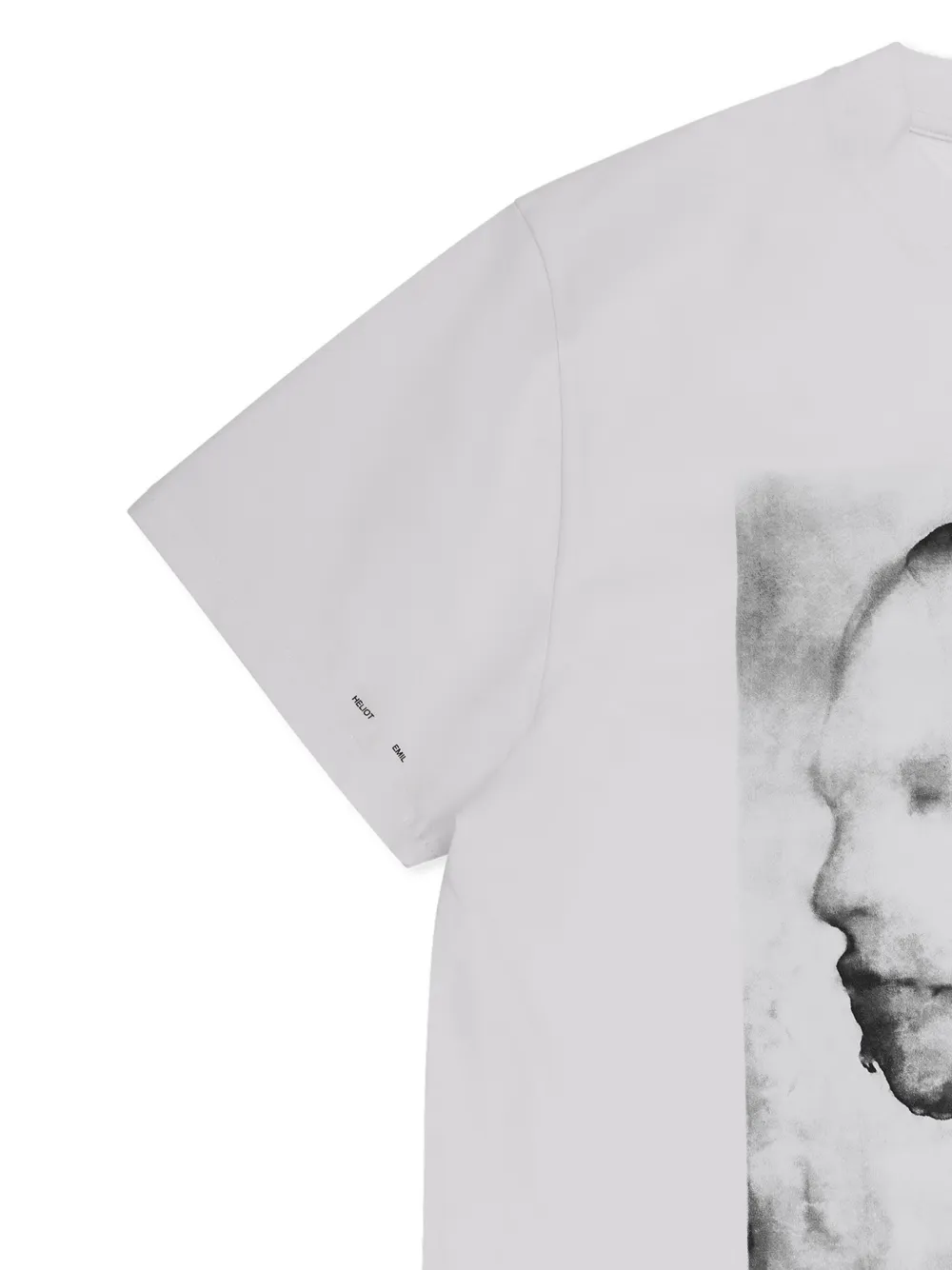 HELIOT EMIL Katoenen T-shirt met portretprint - Wit