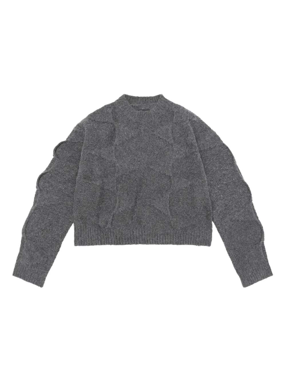 HELIOT EMIL merino wool blend cropped sweater | Grey | Image 1