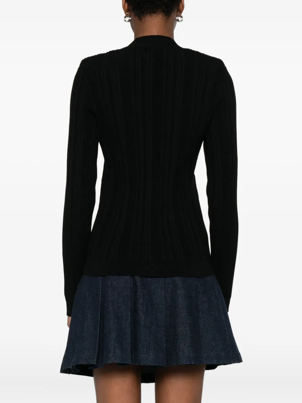CHIARA BONI La Petite Robe Geribbeld vest Zwart