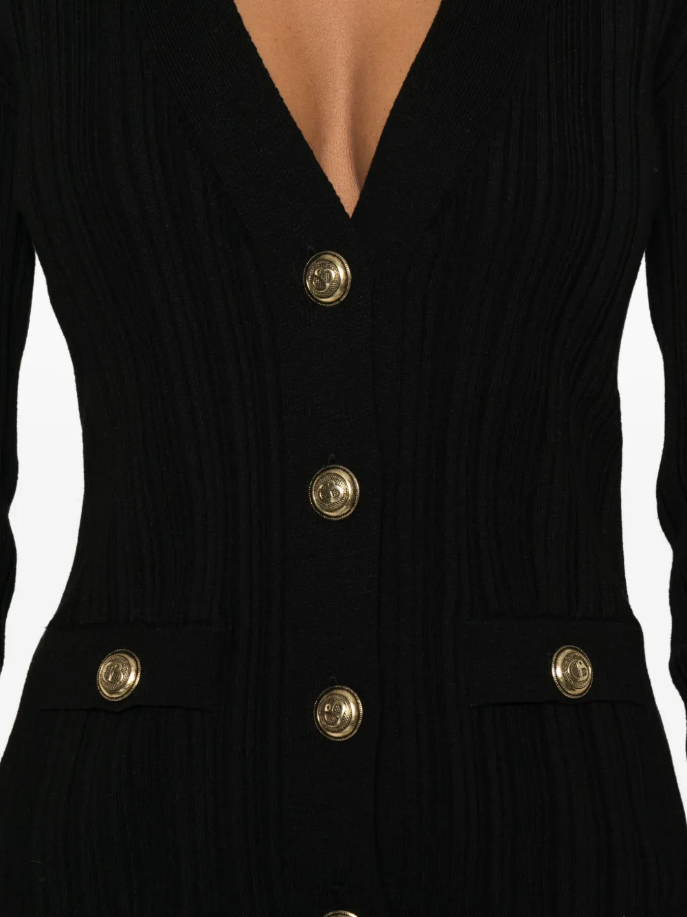 CHIARA BONI La Petite Robe Geribbeld vest Zwart