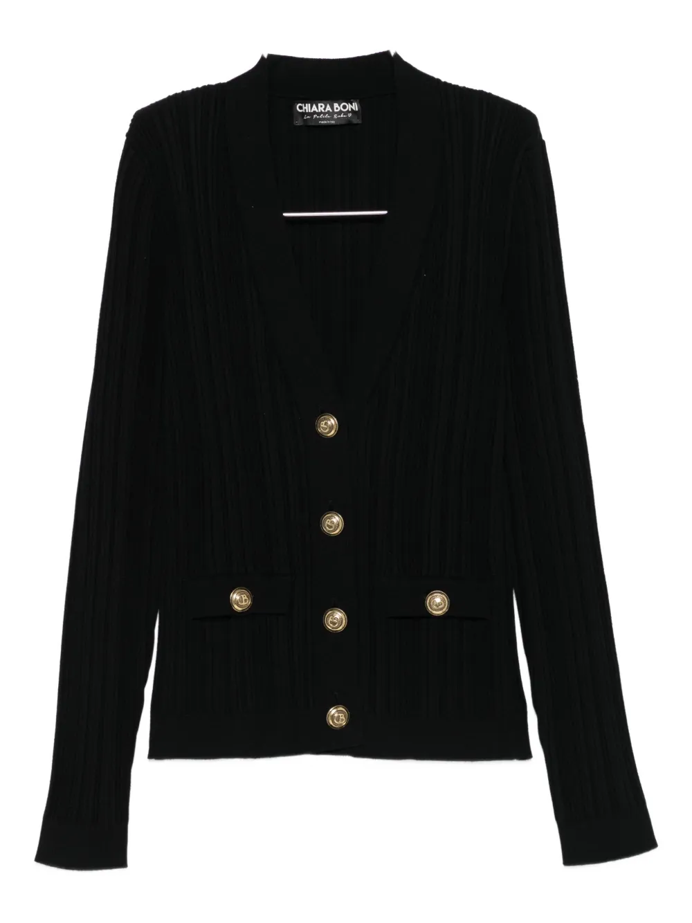 CHIARA BONI La Petite Robe ribbed cardigan - Nero