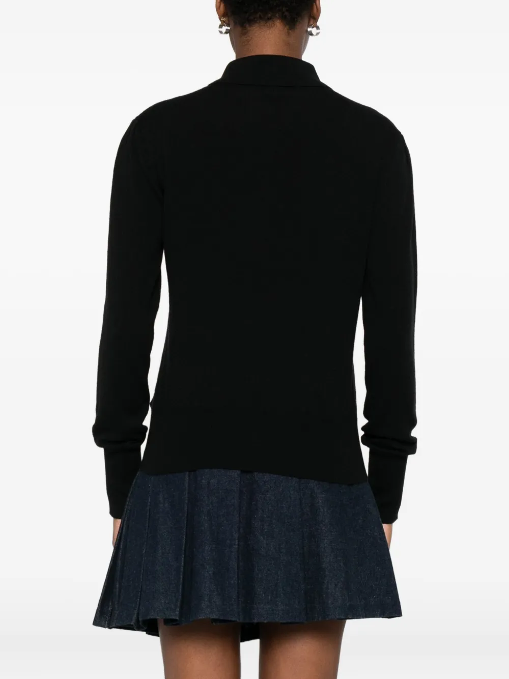 Chiara Boni La Petite Robe Crystal-embellished Sweater In Black