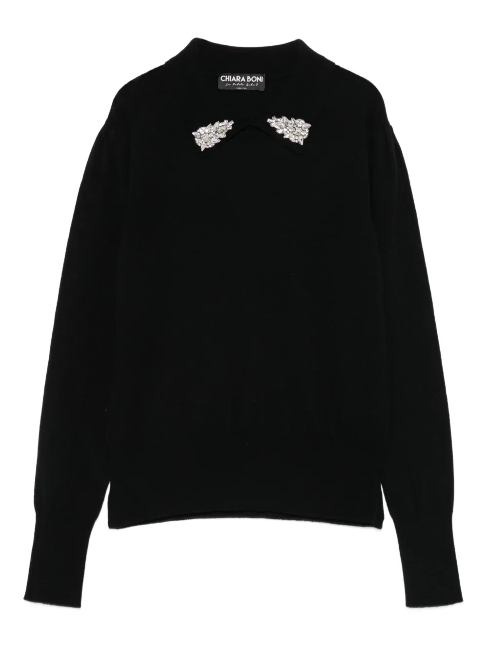 CHIARA BONI La Petite Robe crystal-embellished sweater - Schwarz