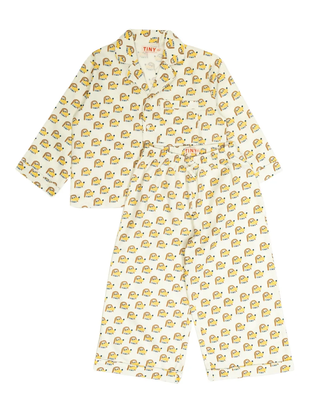 Tiny Cottons dog-print pyjamas | White | Image 1