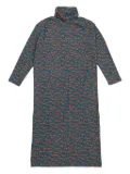 Tiny Cottons turtleneck cherry-print casual dress - Blue