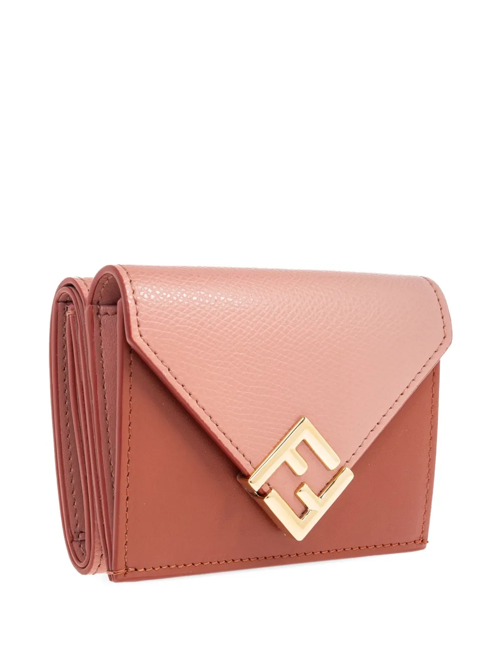  Fendi Ff Diamonds Logo-plaque Wallet - Pink 