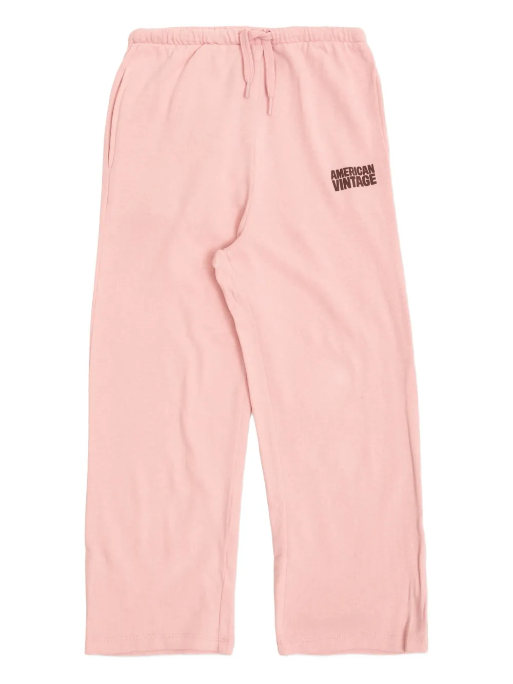 American Vintage Kids logo-print drawstring joggers | Pink | Image 1