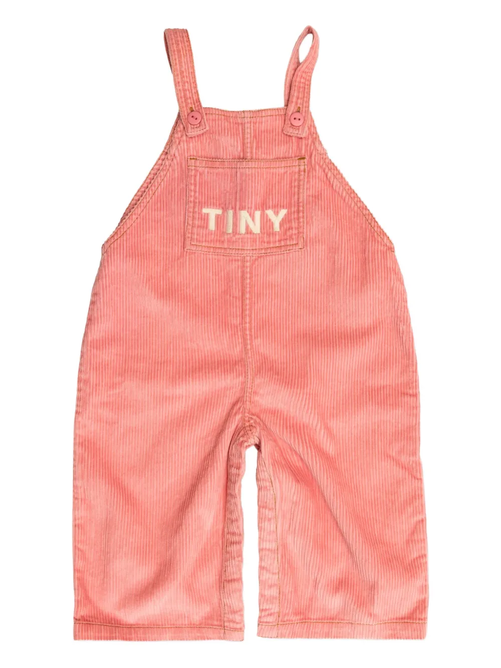 Tiny Cottons Corduroy Embroidered-logo Dungarees In Pink
