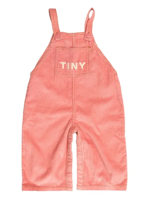 Tiny Cottons corduroy embroidered-logo dungarees 