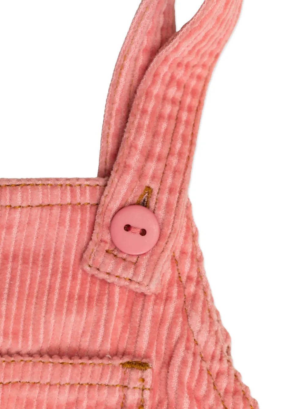 Tiny Cottons Corduroy Embroidered-logo Dungarees In Pink