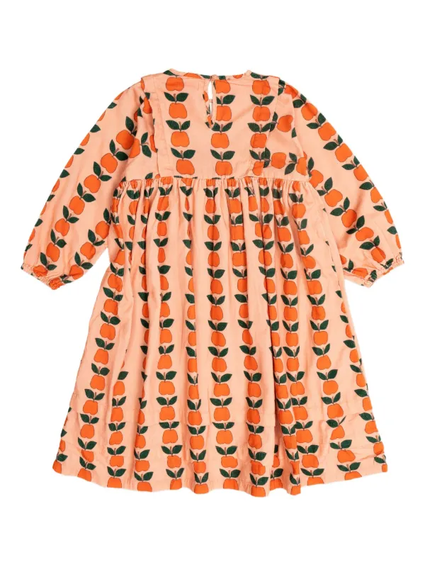 Tiny Cottons Apple Pleats Dress for Baby, Multi Color, 2Y Tiny Cottons Apple Pleats Dress for Baby, Multi Color, 2Y