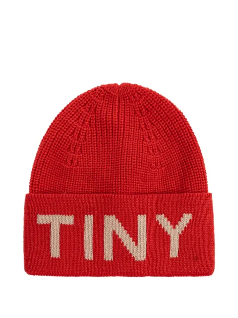 Tiny Cottons logo-detail ribbed beanie hat