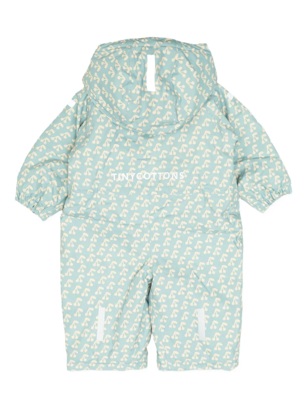 Tiny Cottons Gewatteerde romper met kersenprint - Grijs