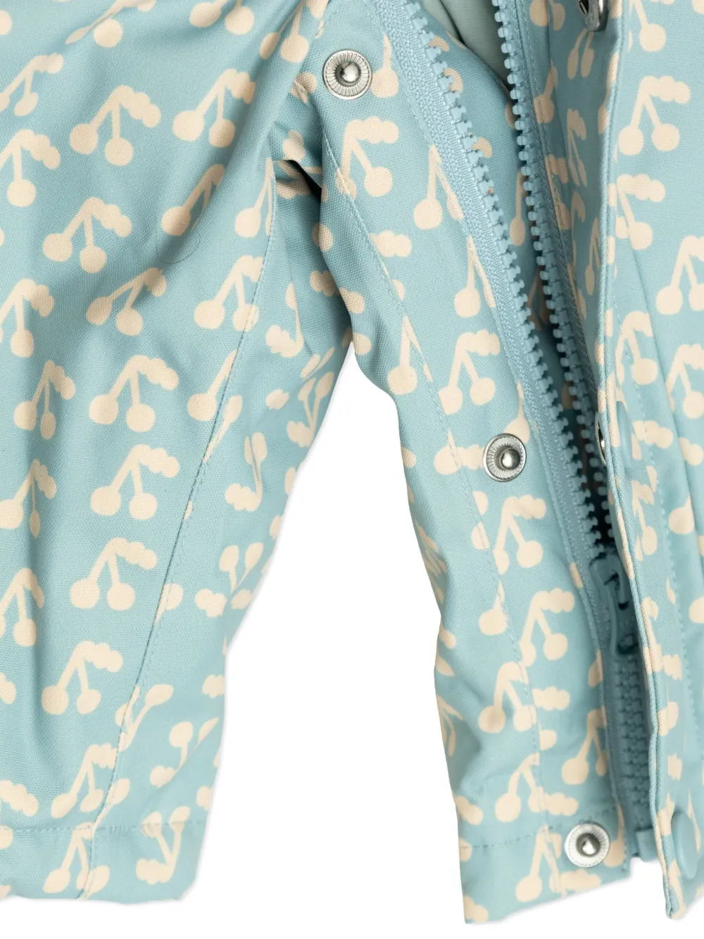 Tiny Cottons Gewatteerde romper met kersenprint Grijs
