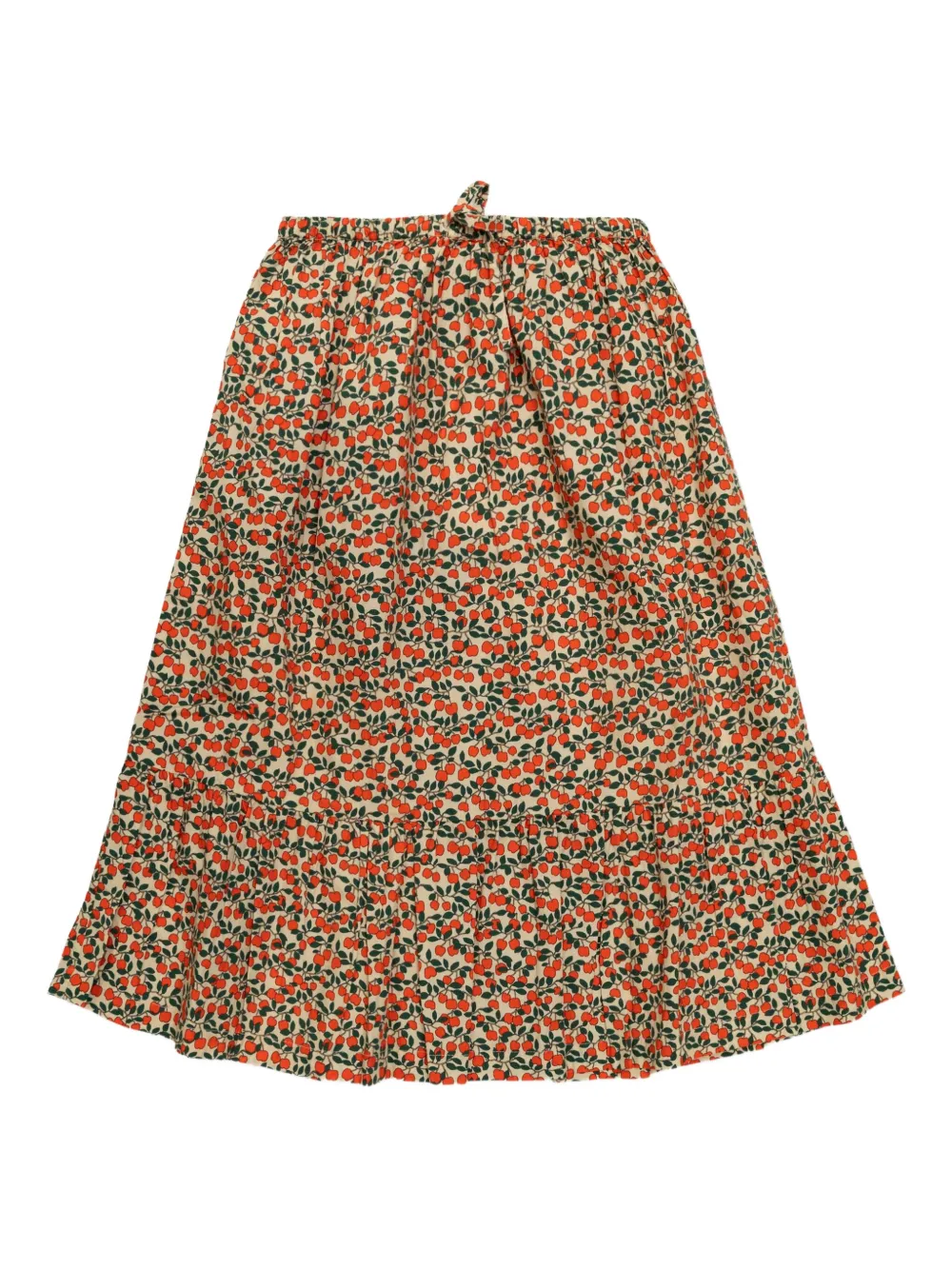 Tiny Cottons cherry-print elasticated-waist skirt | Neutrals | Image 1