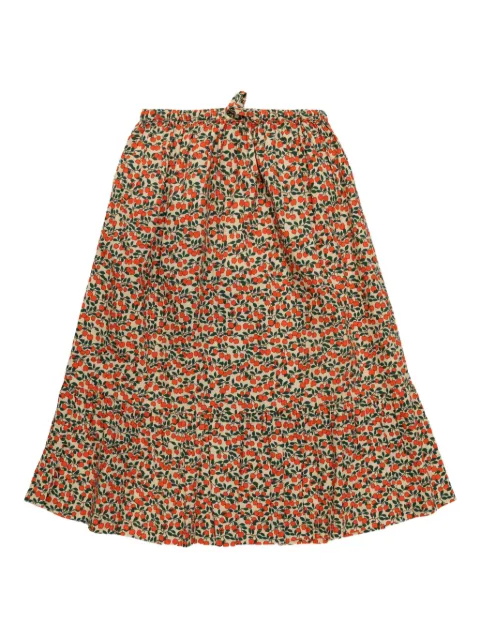 Tiny Cottons cherry-print elasticated-waist skirt
