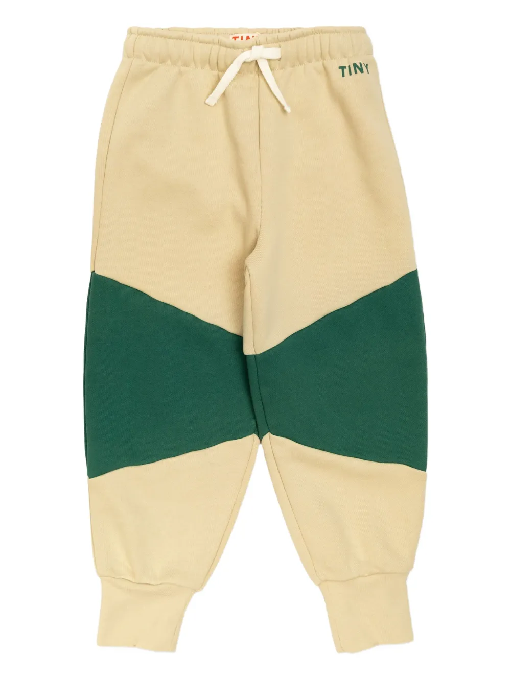 Tiny Cottons panelled cotton trousers | Neutrals | Image 1