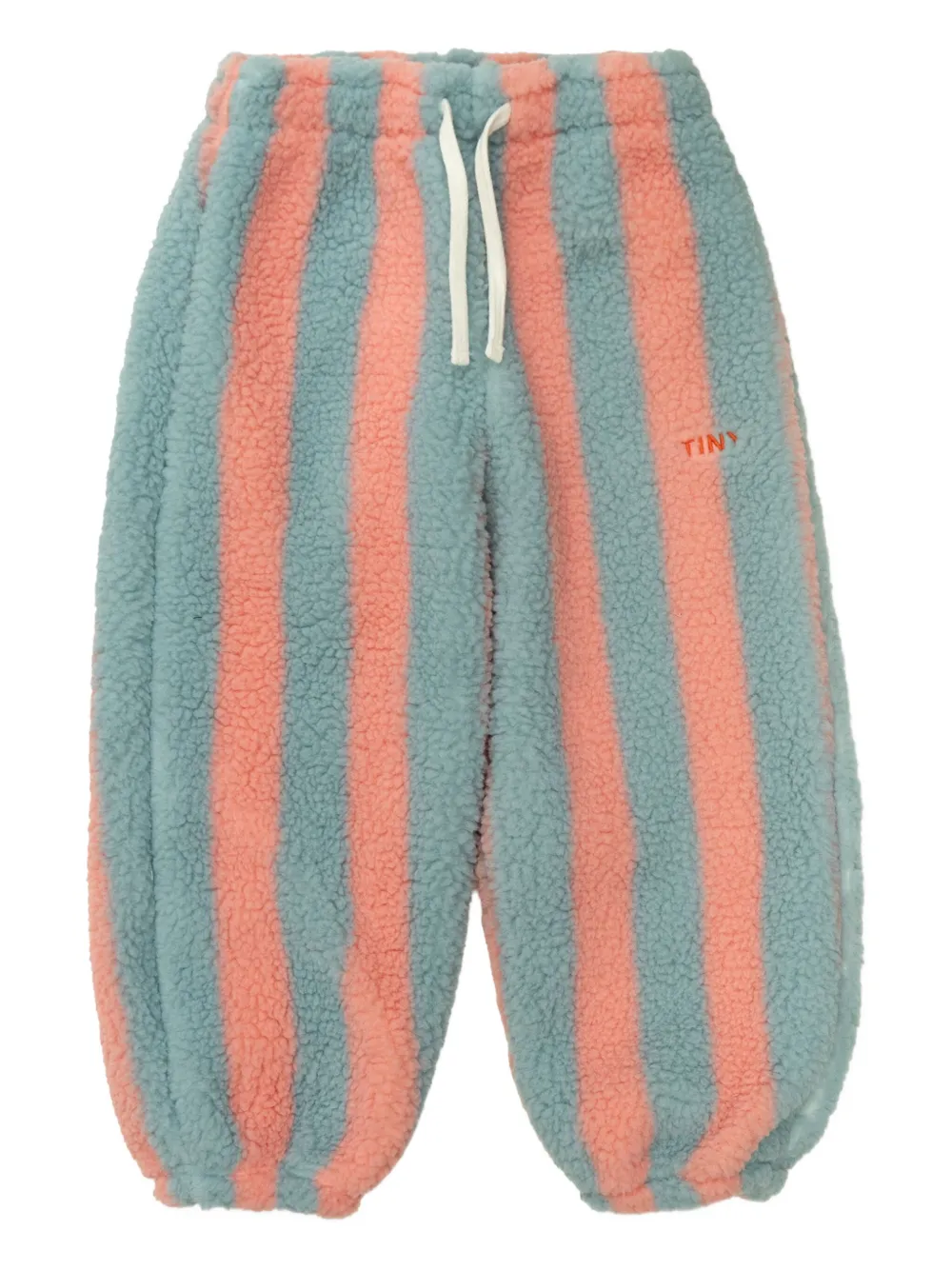 Tiny Cottons striped fleece trousers | Pink | Image 1