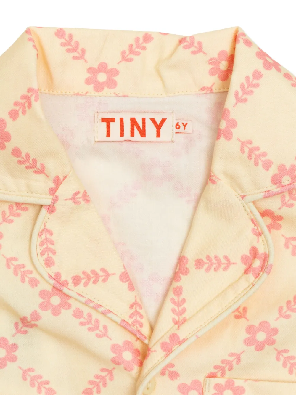 Tiny Cottons Pyjama met bloemenprint Geel