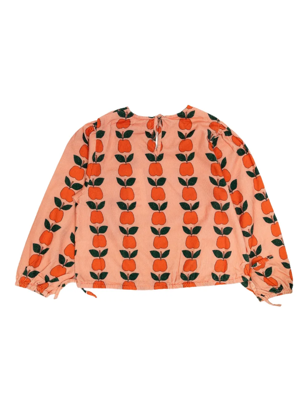 Tiny Cottons Apple-print Drawstring Blouse In Multi