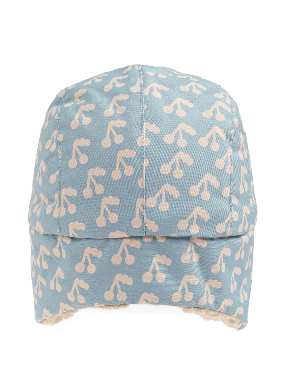 Tiny Cottons cherry-print fleece-lined hat - Blauw