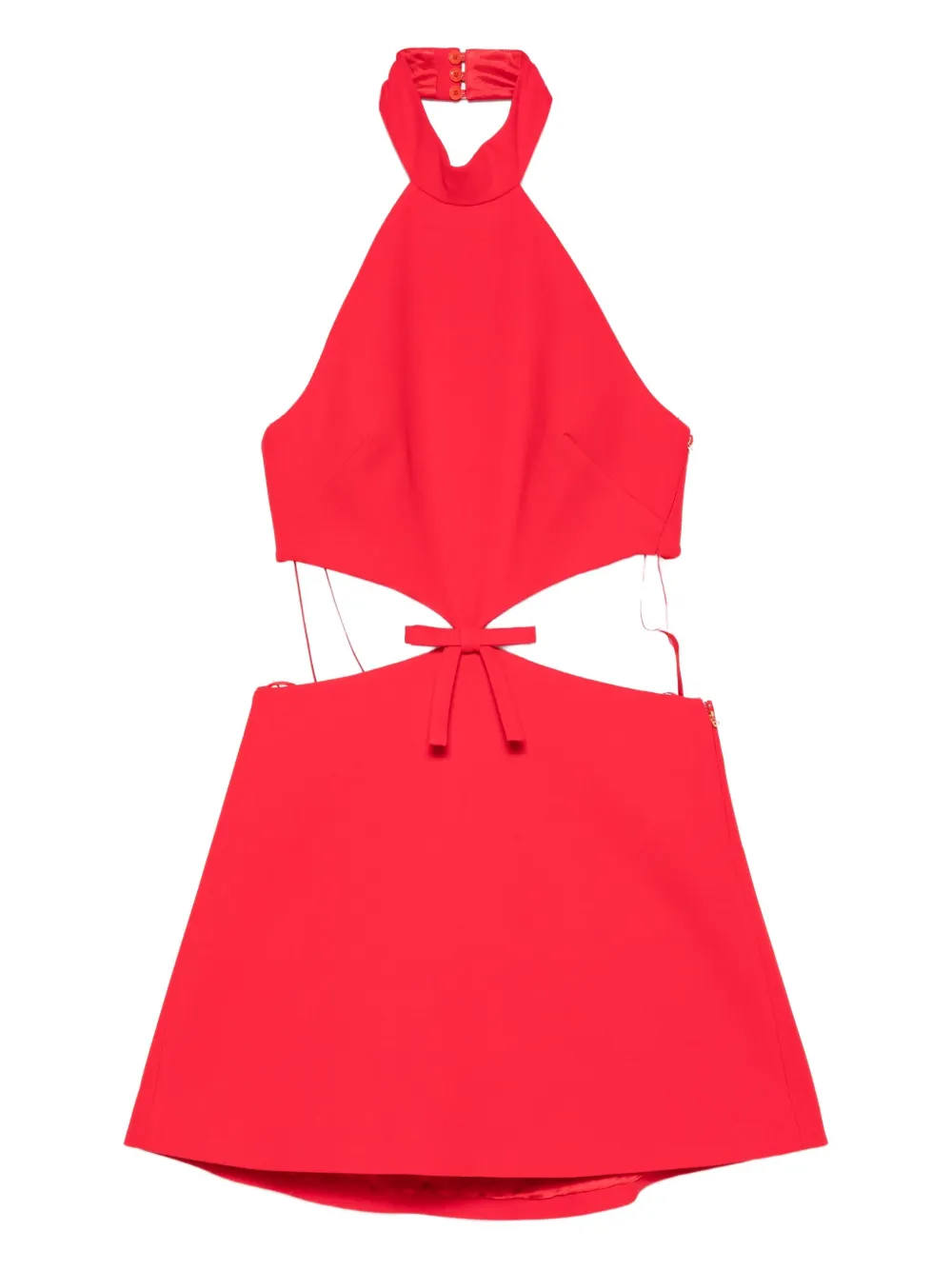 Casablanca halterneck cut-out mini dress - レッド Casablanca halterneck cut-out mini dress - レッド