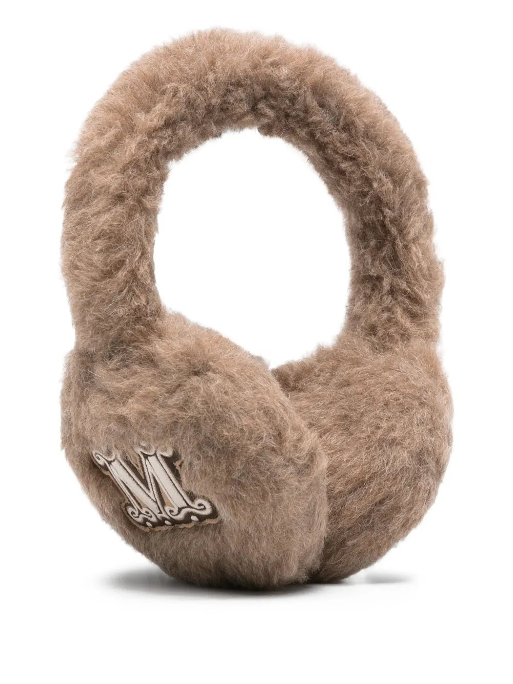 Max Mara cache-oreilles à patch logo | marron | Image 1