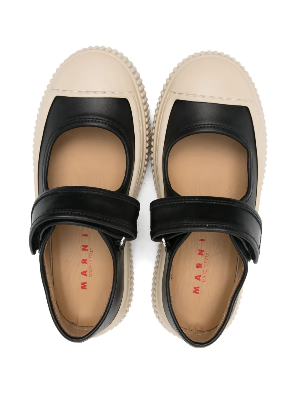 Marni Kids Leren ballerina's Zwart