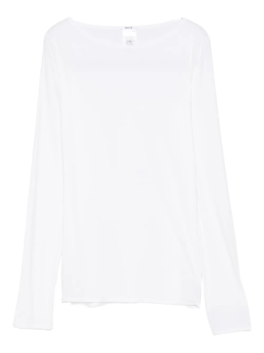 Wolford Lightweight Long Sleeve Top With Crew Neck In White