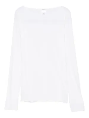 T-shirt Wolford Col V Orange Clair - Taille EU 36 - Coupe Ample - Occasion Parfait état