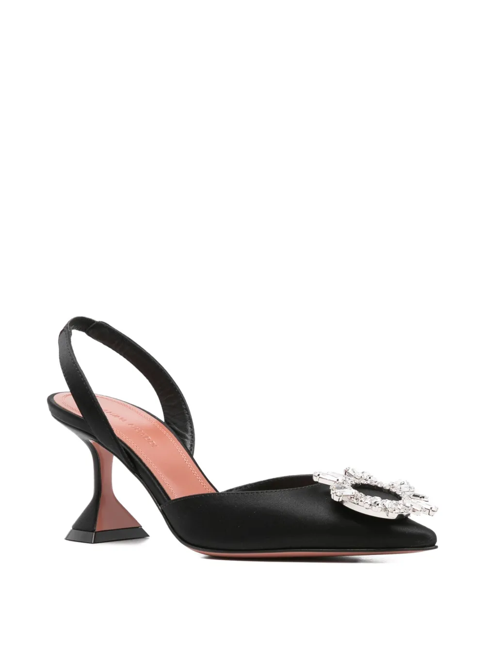 Amina Muaddi 105mm embellished heeled pumps Zwart
